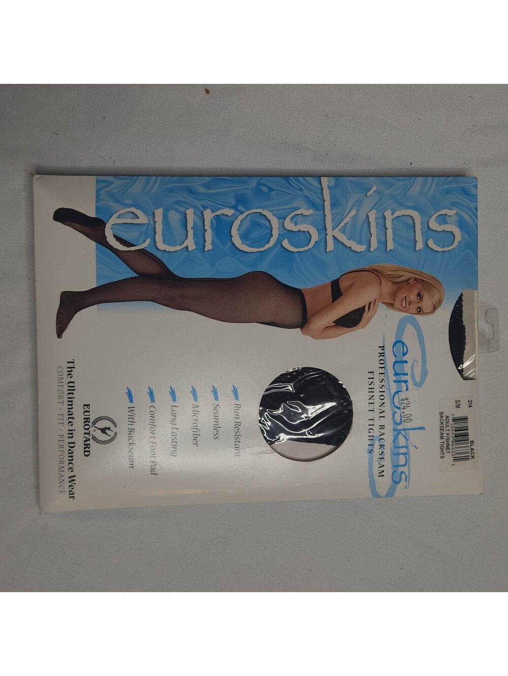 Euroskins adult fishnet backseam tights black